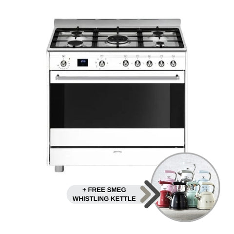 SMEG CONCERT GAS-ELECTRIC COOKER - SSA91MAWH2