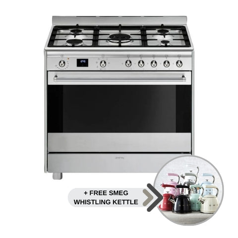 SMEG 90CM GAS/ELECTRIC COOKER STAINLESS STEEL - SSA91MAX2