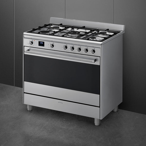 SMEG 90CM GAS/ELECTRIC COOKER STAINLESS STEEL - SSA91MAX2