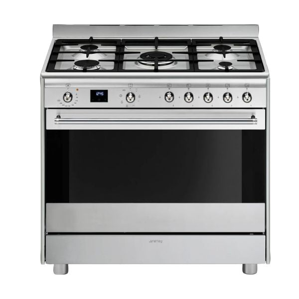 SMEG 90CM CONCERT GAS ELECTRIC COOKER STAINLESS STEEL - SSA91MAX2