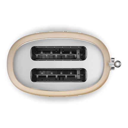 SMEG 2 SLICE MATT CHAMPAGNE RETRO TOASTER - TSF01CHMSA