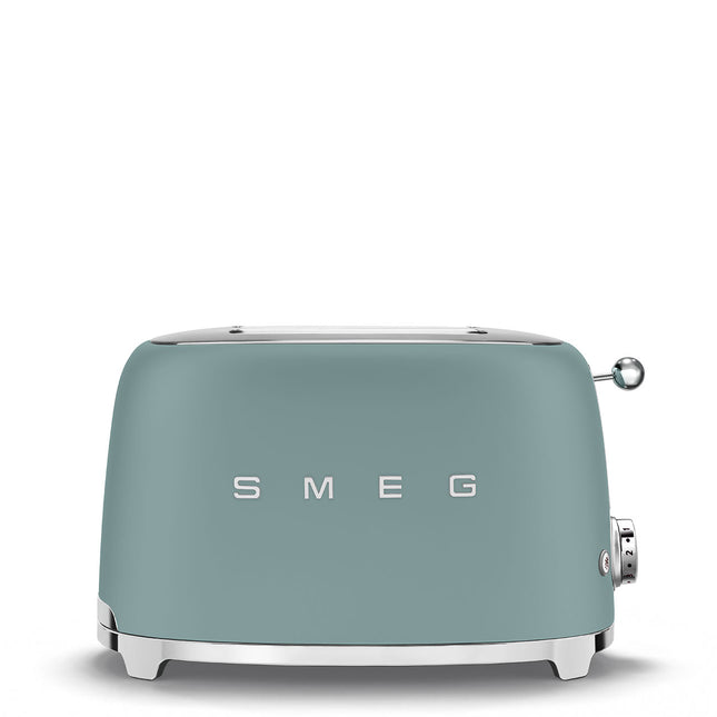 SMEG 2 SLICE MATT EMERALD GREEN RETRO TOASTER - TSF01EGMEU