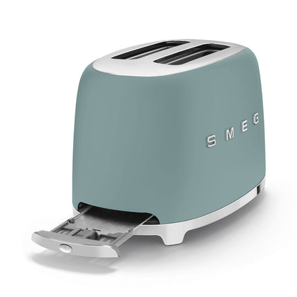 SMEG 2 SLICE MATT EMERALD GREEN RETRO TOASTER - TSF01EGMEU