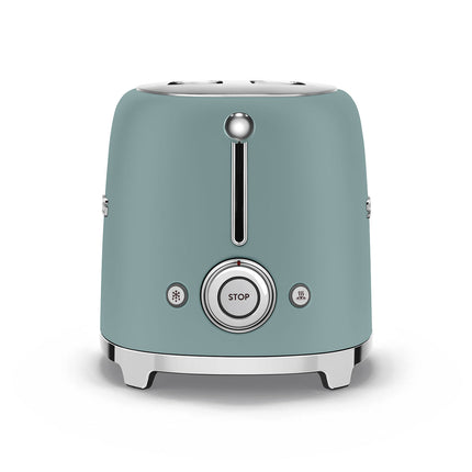 SMEG 2 SLICE MATT EMERALD GREEN RETRO TOASTER - TSF01EGMEU