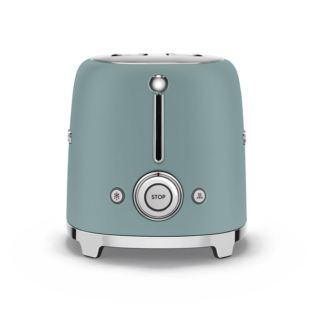 SMEG 2 SLICE MATT EMERALD GREEN RETRO TOASTER - TSF01EGMEU