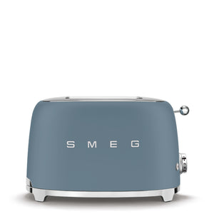 SMEG 2 SLICE MATT STORM BLUE RETRO TOASTER - TSF01SBMEU