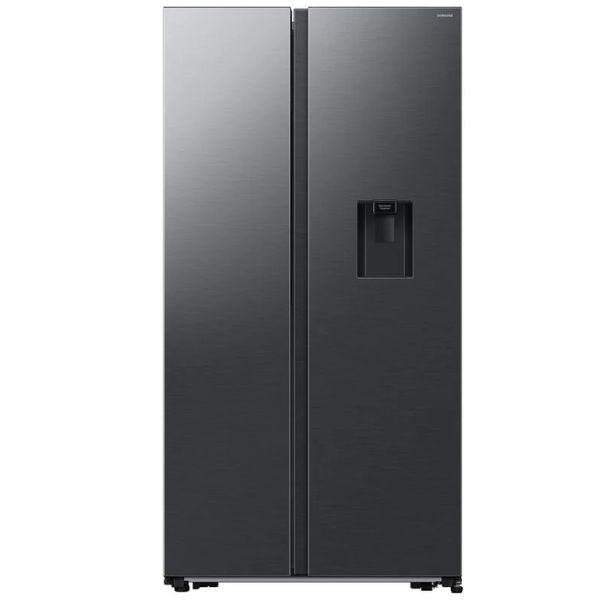 SAMSUNG 560L SIDE BY SIDE FRIDGE NON PLUMBED WATER DISPENSER GENTLE MATT BLACK - RS57DG4100B4FA