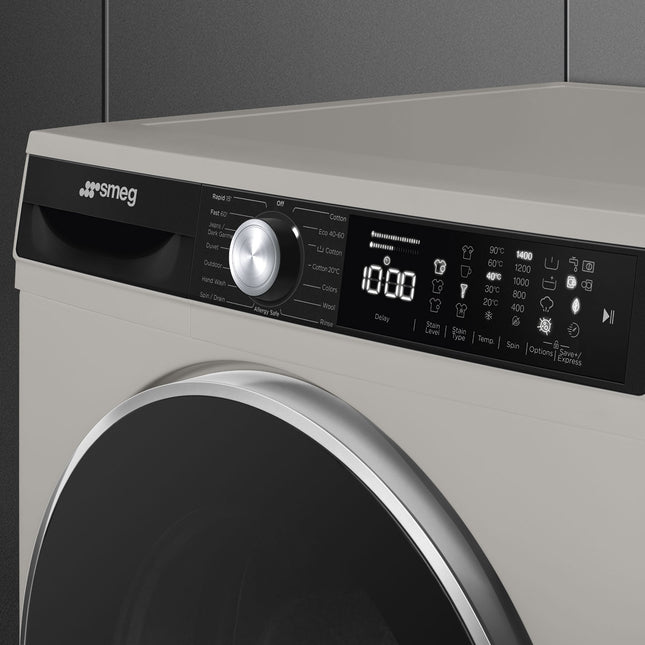 SMEG 8KG WASHING MACHINE WITH STEAM PROGRAM SILVER - WM3T84SSA