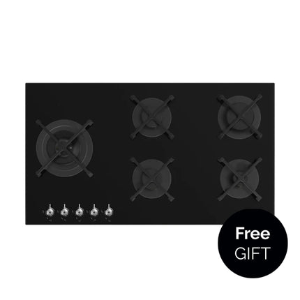 SMEG 90CM CLASSIC GAS ON GLASS HOB - PV395LNSA2