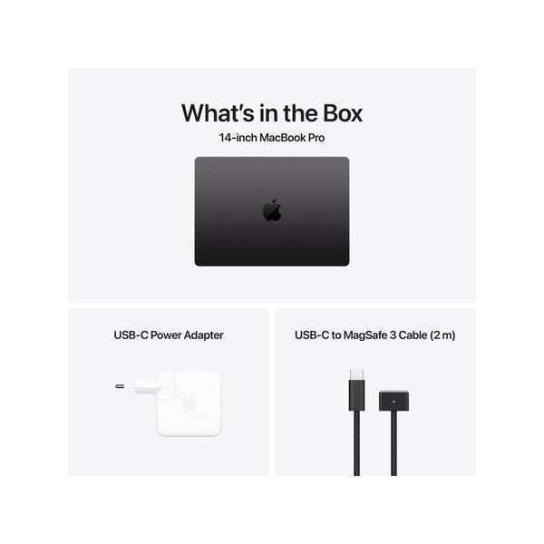 Apple 14" MacBook Pro M4 chip with 10‑core CPU and 10‑core GPU, 16GB, 512GB SSD - Space Black - MW2U3ZE/A