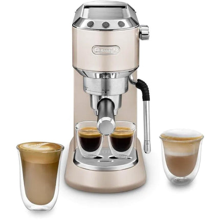 DELONGHI DEDICA ARTE BEIGE PUMP ESPRESSO COFFEE MACHINE - EC885.BG