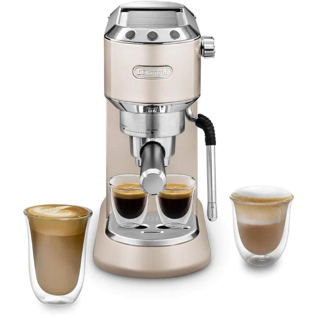 DELONGHI DEDICA ARTE BEIGE PUMP ESPRESSO COFFEE MACHINE - EC885.BG