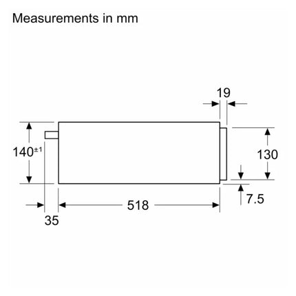 BOSCH WARMER DRAWER SERIES 8 14CM - BIC7101B1