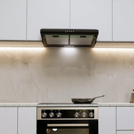 Falco 60cm Traditional Cooker Hood Black – FAL-60-MH10BLL