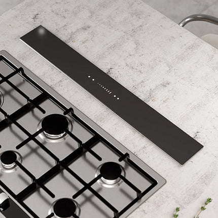 Falco 90cm Black Glass Downdraft Extractor – FAL-90-DDG-BG