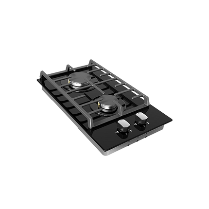 Falco 30cm 2-Burner Gas on Glass Hob Black – FAL-BGH-30