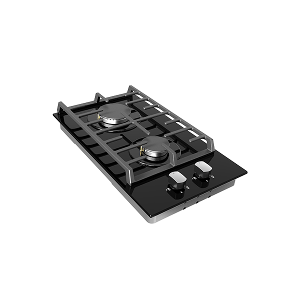 Falco 30cm 2-Burner Gas on Glass Hob Black – FAL-BGH-30