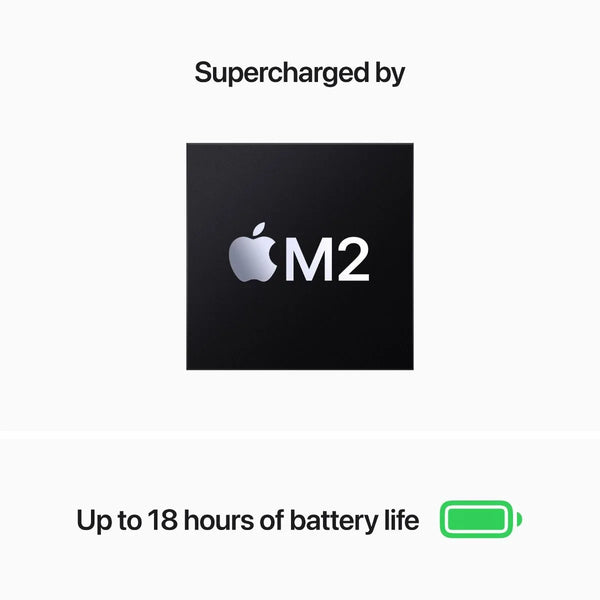 Apple 13-inch MacBook Air: Apple M2 chip with 8-core CPU and 8-core GPU, 16GB, 256GB - Space Grey - MC7U4ZE/A