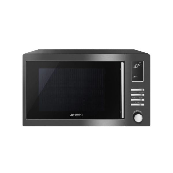 SMEG 25L MICROWAVE WITH GRILL DARK INOX COUNTERTOP - MOE25B