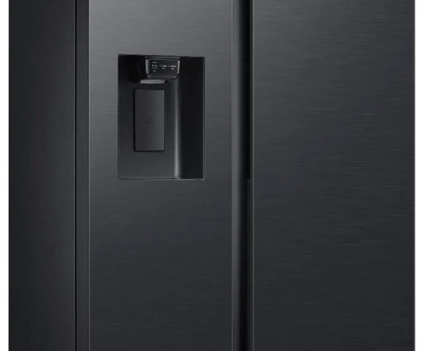 SAMSUNG 617L SIDE BY SIDE FRIDGE FREEZER NON PLUMBED GENTLE BLACK