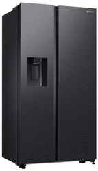 SAMSUNG 617L SIDE BY SIDE FRIDGE FREEZER NON PLUMBED GENTLE BLACK