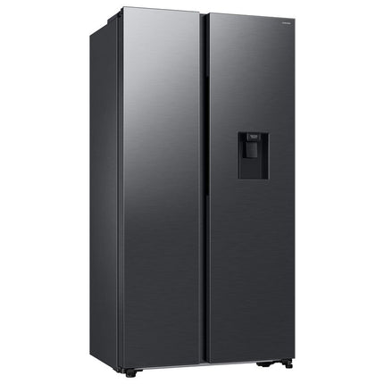SAMSUNG 560L SIDE BY SIDE FRIDGE FREEZER NON PLUMBED WATER DISPENSER GENTLE MATT BLACK - RS57DG4100B4FA
