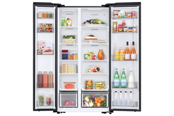 SAMSUNG 564L SIDE BY SIDE FRIDGE WITH DIGITAL INVERTER TECH GENTLE MATT BLACK - RS57DG4000B4FA