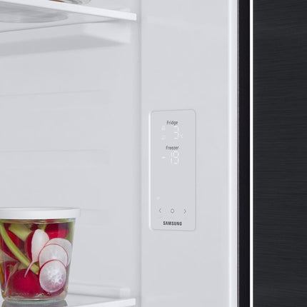 SAMSUNG 560L SIDE BY SIDE FRIDGE FREEZER NON PLUMBED WATER DISPENSER GENTLE MATT BLACK - RS57DG4100B4FA