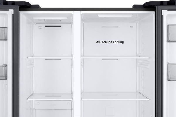 SAMSUNG 564L SIDE BY SIDE FRIDGE WITH DIGITAL INVERTER TECH GENTLE MATT BLACK - RS57DG4000B4FA