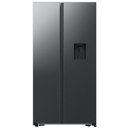 SAMSUNG 560L SIDE BY SIDE FRIDGE FREEZER NON PLUMBED WATER DISPENSER GENTLE MATT BLACK - RS57DG4100B4FA