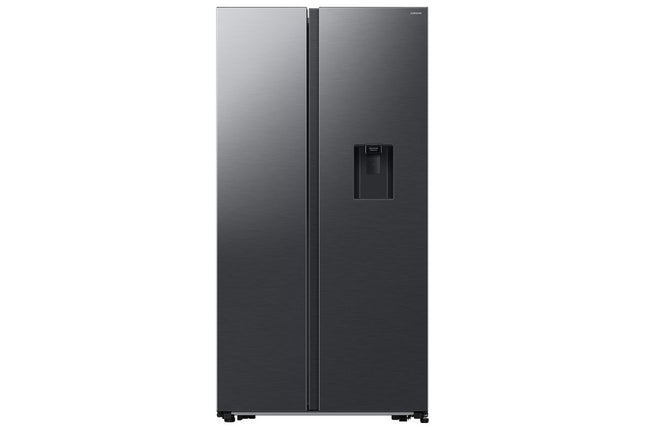 SAMSUNG 560L SIDE BY SIDE FRIDGE NON PLUMBED WATER DISPENSER GENTLE MATT BLACK - RS57DG4100B4FA