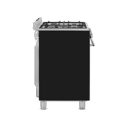 SMEG 60CM CONCERT GAS ELECTRIC COOKER BLACK  - SSA60MBL2