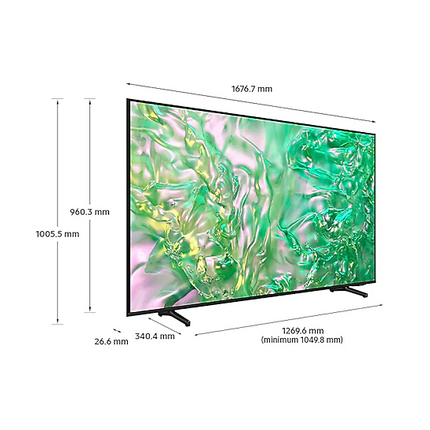 SAMSUNG 75" DU8000 CRYSTAL UHD 4K HDR SMART TV (2024) - UA75DU8000