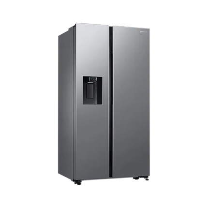 SAMSUNG 617L SILVER SIDE BY SIDE FRIDGE FREEZER PLUMBED - RS65DG54R3S9FA