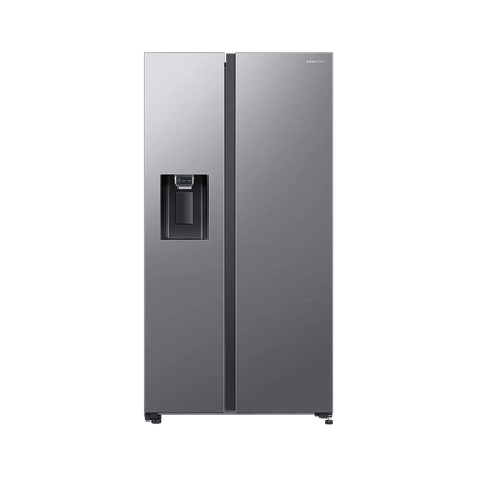 SAMSUNG 617L SILVER SIDE BY SIDE FRIDGE FREEZER PLUMBED - RS65DG54R3S9FA