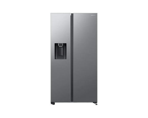 SAMSUNG 617L SILVER SIDE BY SIDE FRIDGE FREEZER PLUMBED - RS65DG54R3S9FA