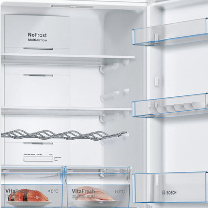 BOSCH 324L COMBI FRIDGE STAINLESS STEEL SERIES 4 - KGN36XI33Z