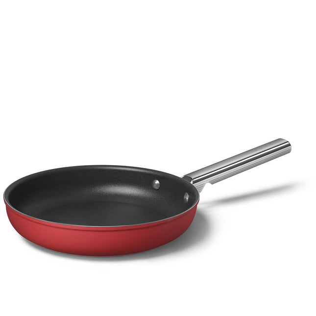 SMEG 26CM NON STICK 50'S STYLE FRYING PAN RED - CKFF2601RDM