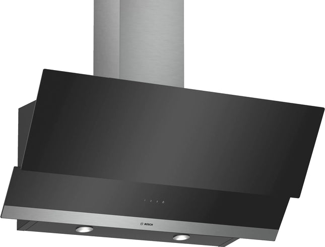 BOSCH 90CM WALL MOUNTED BLACK GLASS EXTRACTOR HOOD - DWK095G60