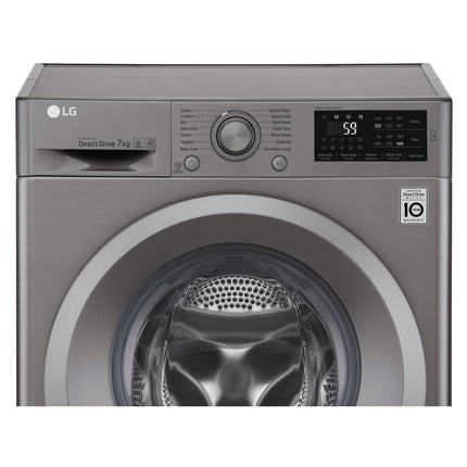 LG 7KG FRONT LOADER WASHING MACHINE STONE SILVER - F12U2QNP7S