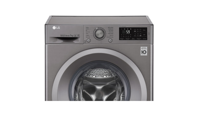 LG 7KG FRONT LOADER WASHING MACHINE STONE SILVER - F12U2QNP7S