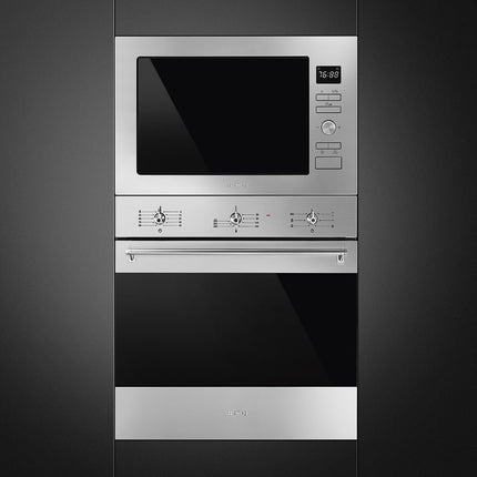 SMEG 25L CLASSICA COMPACT MICROWAVE OVEN WITH GRILL - FMI425MX