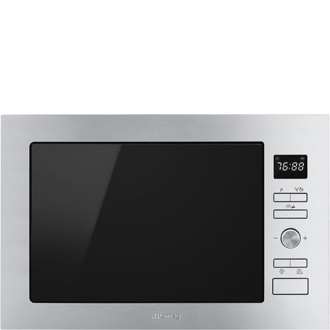 SMEG 25L CLASSICA COMPACT MICROWAVE OVEN WITH GRILL - FMI425MX