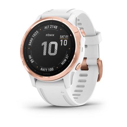 GARMIN FENIX 6X PRO SPORTS WATCH ROSE GOLD/WHITE BAND - 010-02159-12