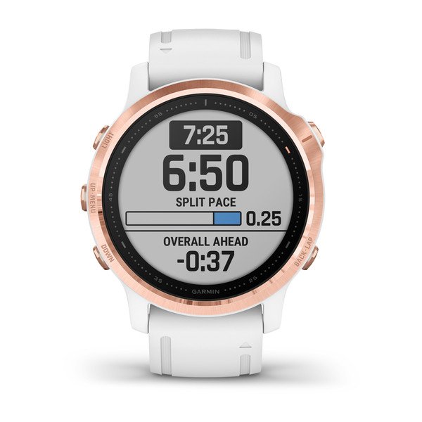 GARMIN FENIX 6S PRO SPORTS WATCH ROSE GOLD/WHITE BAND 010-02159-12