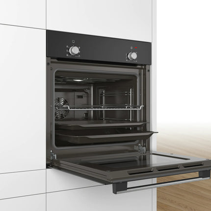 BOSCH 60CM BUILT IN OVEN SERIES 2 BLACK - HBF010BA0Z
