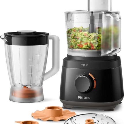 PHILIPS DAILY COLLECTION COMPACT FOOD PROCESSOR BLACK 700W - HR7320/00