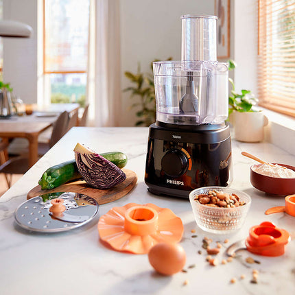 PHILIPS DAILY COLLECTION COMPACT FOOD PROCESSOR BLACK 700W - HR7320/00