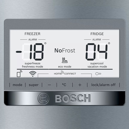 BOSCH 619L COMBI FRIDGE/FREEZER STAINLESS STEEL SERIES 6 - KGN86AI30Z