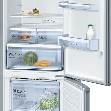 BOSCH 505L SILVER COMBI FRIDGE (WITH ANTI-FINGERPRINT) - KGN56VI30U